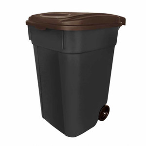 AlproShop® | 8890CA CONTENEDOR CON RUEDAS Y TAPA DE 145 LTS NEGRO CON CAFE AlproShop® | 8890CA CONTENEDOR CON RUEDAS Y TAPA DE 145 LTS NEGRO CON CAFE