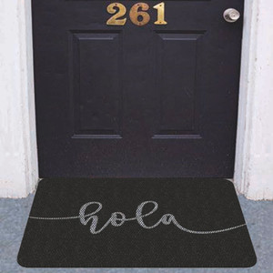 TAPETES PERSONALIZADOS AlproShop® | TAPETE DECORATIVO ELITEMAT DISEÑO HOLA CALIGRAPHY CHARCOAL DE 0.90 x 0.60 MTS TAPETES PERSONALIZADOS AlproShop® | TAPETE DECORATIVO ELITEMAT DISEÑO HOLA CALIGRAPHY CHARCOAL DE 0.90 x 0.60 MTS