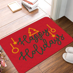 TAPETES PERSONALIZADOS AlproShop® | TAPETE DECORATIVO NAVIDEÑO ELITEMAT DISEÑO HAPPY HOLIDAYS RED DE 0.70 X 0.50 MTS TAPETES PERSONALIZADOS AlproShop® | TAPETE DECORATIVO NAVIDEÑO ELITEMAT DISEÑO HAPPY HOLIDAYS RED DE 0.70 X 0.50 MTS