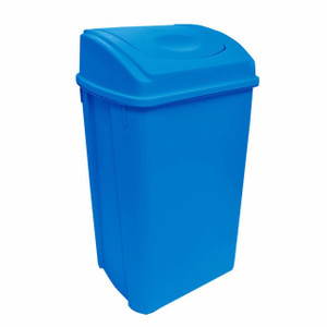 8767AZ CESTO DE 42 Lts CON TAPA BALANCIN FRONTAL AZUL