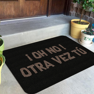 TAPETE DECORATIVO ELITEMAT DISEÑO OH NO TU OTRA VEZ NEGRO DE 0.70 X 0.50 MTS TAPETE DECORATIVO ELITEMAT DISEÑO OH NO TU OTRA VEZ NEGRO DE 0.70 X 0.50 MTS