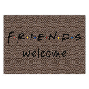 TAPETES PERSONALIZADOS ALPROSHOP | TAPETE DECORATIVO ELITEMAT DISEÑO FRIENDS BIENVENIDOS BLACK DE 0.70 X 0.50 MTS TAPETES PERSONALIZADOS ALPROSHOP | TAPETE DECORATIVO ELITEMAT DISEÑO FRIENDS BIENVENIDOS BLACK DE 0.70 X 0.50 MTS