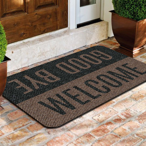 TAPETE DECORATIVO ELITEMAT DISEÑO WELCOME, GOOD BYE NATURAL BEIGE DE 0.70 X 0.50 MTS TAPETE DECORATIVO ELITEMAT DISEÑO WELCOME, GOOD BYE NATURAL BEIGE DE 0.70 X 0.50 MTS