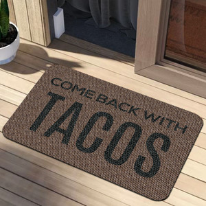 TAPETE DECORATIVO ELITEMAT DISEÑO COME BACK WITH TACOS NATURAL BEIGE DE 0.70 X 0.50 MTS TAPETE DECORATIVO ELITEMAT DISEÑO COME BACK WITH TACOS NATURAL BEIGE DE 0.70 X 0.50 MTS