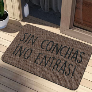 TAPETE DECORATIVO ELITEMAT DISEÑO SIN CONCHAS NO ENTRAS NATURAL BEIGE DE 0.70 X 0.50 MTS TAPETE DECORATIVO ELITEMAT DISEÑO SIN CONCHAS NO ENTRAS NATURAL BEIGE DE 0.70 X 0.50 MTS