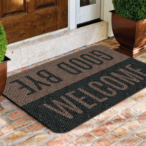TAPETE DECORATIVO ELITEMAT DISEÑO WELCOME, GOOD BYE CHARCOAL DE 0.70 X 0.50 MTS TAPETE DECORATIVO ELITEMAT DISEÑO WELCOME, GOOD BYE CHARCOAL DE 0.70 X 0.50 MTS