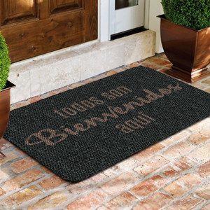 TAPETE DECORATIVO ELITEMAT DISEÑO TODOS SON BIENVENIDOS CHARCOAL DE 0.70 X 0.50 MTS TAPETE DECORATIVO ELITEMAT DISEÑO TODOS SON BIENVENIDOS CHARCOAL DE 0.70 X 0.50 MTS