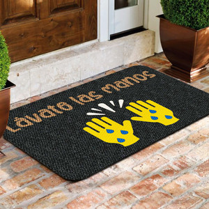 TAPETE DECORATIVO ELITEMAT DISEÑO LAVATE LAS MANOS CHARCOAL DE 0.70 X 0.50 MTS TAPETE DECORATIVO ELITEMAT DISEÑO LAVATE LAS MANOS CHARCOAL DE 0.70 X 0.50 MTS