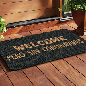 TAPETE DECORATIVO ELITEMAT DISEÑO WELCOME SIN CORONAVIRUS CHARCOAL DE 0.70 X 0.50 MTS TAPETE DECORATIVO ELITEMAT DISEÑO WELCOME SIN CORONAVIRUS CHARCOAL DE 0.70 X 0.50 MTS