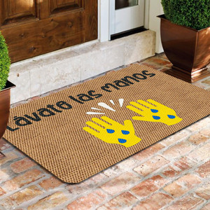 TAPETE DECORATIVO ELITEMAT DISEÑO LÁVATE LAS MANOS SAND DE 0.70 X 0.50 MTS TAPETE DECORATIVO ELITEMAT DISEÑO LÁVATE LAS MANOS SAND DE 0.70 X 0.50 MTS