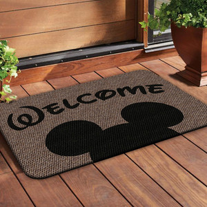 TAPETE DECORATIVO ELITEMAT DISEÑO WELCOME MICKEY MOUSE NATURAL BEIGE DE 0.70X0.50 MTS TAPETE DECORATIVO ELITEMAT DISEÑO WELCOME MICKEY MOUSE NATURAL BEIGE DE 0.70X0.50 MTS