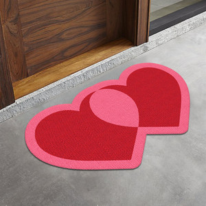 TAPETE DECORATIVO ELITEMAT SAN VALENTÍN DISEÑO CORAZONES ROSAS DE 0.90 X 0.50 MTS TAPETE DECORATIVO ELITEMAT SAN VALENTÍN DISEÑO CORAZONES ROSAS DE 0.90 X 0.50 MTS