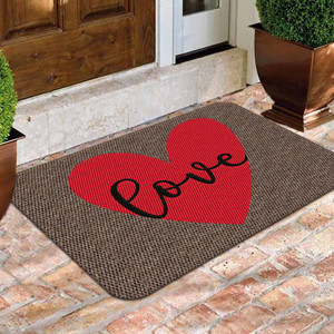 TAPETE DECORATIVO ELITEMAT SAN VALENTÍN DISEÑO LOVE EN CORAZÓN DE 0.70 X 0.50 MTS TAPETE DECORATIVO ELITEMAT SAN VALENTÍN DISEÑO LOVE EN CORAZÓN DE 0.70 X 0.50 MTS