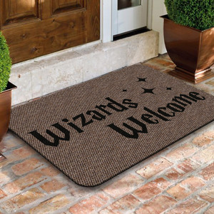 TAPETE DECORATIVO ELITEMAT DISEÑO WIZARDS WELCOME BEIGE DE 0.70 X 0.50 MTS TAPETE DECORATIVO ELITEMAT DISEÑO WIZARDS WELCOME BEIGE DE 0.70 X 0.50 MTS