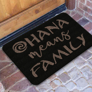 TAPETE DECORATIVO ELITEMAT DISEÑO OHANA BLACK DE 0.70 X 0.50 MTS. TAPETE DECORATIVO ELITEMAT DISEÑO OHANA BLACK DE 0.70 X 0.50 MTS.