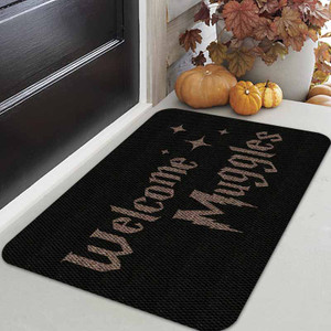 TAPETE DECORATIVO ELITEMAT DISEÑO WELCOME MUGGLES BEIGE DE 0.70 X 0.50 MTS TAPETE DECORATIVO ELITEMAT DISEÑO WELCOME MUGGLES BEIGE DE 0.70 X 0.50 MTS