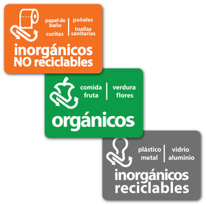 AlproShop® | KIT DE 3 ETIQUETAS DE 34X24 CM PARA RESIDUOS ORGANICOS E INORGANICOS RECICLABLES Y NO RECICLABLES AlproShop® | KIT DE 3 ETIQUETAS DE 34X24 CM PARA RESIDUOS ORGANICOS E INORGANICOS RECICLABLES Y NO RECICLABLES