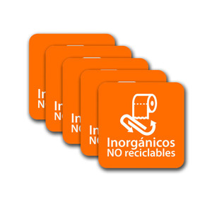 KIT DE 3 ETIQUETAS DE 20X20 CM ORGANICOS E INORGANICOS RECICLABLES Y NO RECICLABLES KIT DE 3 ETIQUETAS DE 20X20 CM ORGANICOS E INORGANICOS RECICLABLES Y NO RECICLABLES