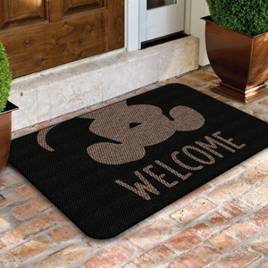 TAPETE DECORATIVO ELITEMAT DISEÑO WELCOME PERRITO BLACK DE 0.70 X 0.50 MTS TAPETE DECORATIVO ELITEMAT DISEÑO WELCOME PERRITO BLACK DE 0.70 X 0.50 MTS