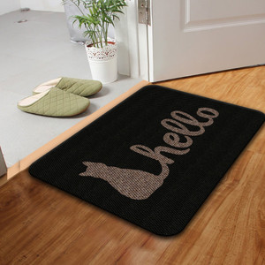 TAPETE DECORATIVO ELITEMAT DISEÑO HELLO CAT BLACK DE 0.70 X 0.50 MTS TAPETE DECORATIVO ELITEMAT DISEÑO HELLO CAT BLACK DE 0.70 X 0.50 MTS