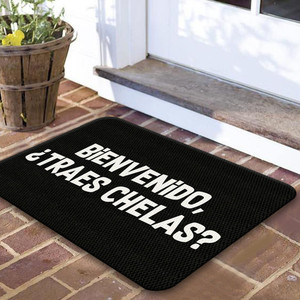 TAPETES PERSONALIZADOS ALPROSHOP | TAPETE DECORATIVO ELITEMAT DISEÑO BIENVENIDO TRAES CHELAS BLACK DE 0.70 X 0.50 MTS TAPETES PERSONALIZADOS ALPROSHOP | TAPETE DECORATIVO ELITEMAT DISEÑO BIENVENIDO TRAES CHELAS BLACK DE 0.70 X 0.50 MTS