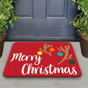 TAPETE DECORATIVO ELITEMAT NAVIDEÑO DISEÑO MERRY CHRISTMAS DE 0.70 X 0.50 MTS RED TAPETE DECORATIVO ELITEMAT NAVIDEÑO DISEÑO MERRY CHRISTMAS DE 0.70 X 0.50 MTS RED
