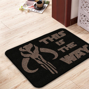 TAPETE DECORATIVO ELITEMAT DISEÑO THIS IS THE WAY BLACK DE 0.70X0.50 MTS TAPETE DECORATIVO ELITEMAT DISEÑO THIS IS THE WAY BLACK DE 0.70X0.50 MTS