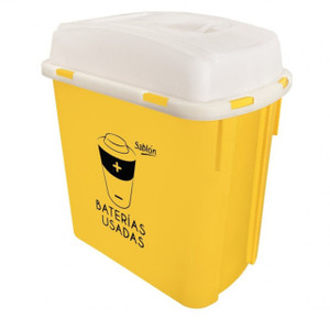 AlproShop® | 8209AM CONTENEDOR PARA RECICLAJE DE BATERIAS AMARILLO DE 4 L AlproShop® | 8209AM CONTENEDOR PARA RECICLAJE DE BATERIAS AMARILLO DE 4 L