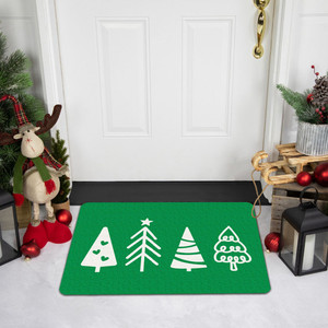 TAPETE DECORATIVO ELITEMAT NAVIDEÑO DISEÑO NAVIDAD ÁRBOLITOS DE 0.70 X 0.50 MTS RED TAPETE DECORATIVO ELITEMAT NAVIDEÑO DISEÑO NAVIDAD ÁRBOLITOS DE 0.70 X 0.50 MTS RED