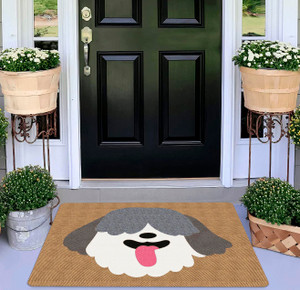 TAPETE PARA MASCOTAS PETMAT DISEÑO OLD ENGLISH SHEEPDOG DE 0.70X0.50 MTS SAND TAPETE PARA MASCOTAS PETMAT DISEÑO OLD ENGLISH SHEEPDOG DE 0.70X0.50 MTS SAND