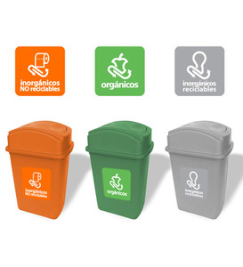 AlproShop® SABLON | CENTRO DE SEPARACION DE BASURA DE 3 DIVISIONES NORMA AMBIENTAL CDMX