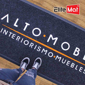 TAPETE PERSONALIZADO DE ALFOMBRA INJERTADA ELITEMAT CON RESPALDO Y ORILLA DE PVC