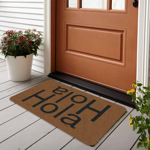 TAPETE DECORATIVO ELITEMAT DISEÑO HOLA HOLA DE 0.70 X 0.50 MTS