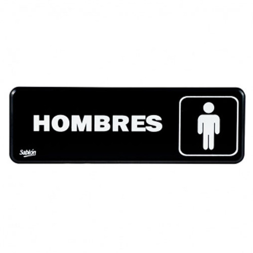 7918 SeÑalizacion BaÑos Hombres Placa Rigida Auto Adherible 0109