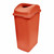 8461NA CESTO DE 80 Lts CON TAPA ELIPTICA LATERAL NARANJA