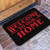 TAPETE DECORATIVO ELITEMAT DISEÑO WELCOME TO OUR HOME BLACK DE 0.70 X 0.50 MTS.