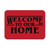TAPETE DECORATIVO ELITEMAT DISEÑO WELCOME TO OUR HOME RED DE 0.70 X 0.50 MTS