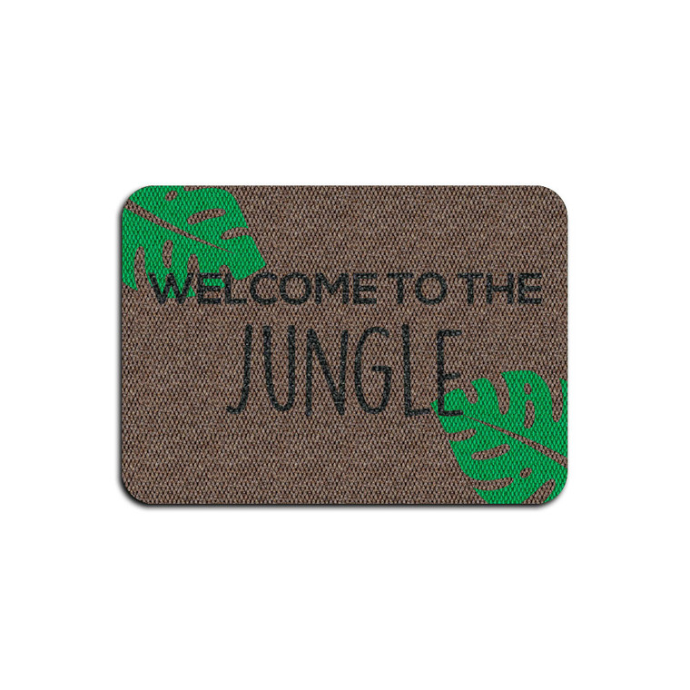 TAPETE DECORATIVO ELITEMAT DISEÑO WELCOME TO THE JUNGLE NAUTRAL BEIGE DE 0.70 X 0.50 MTS