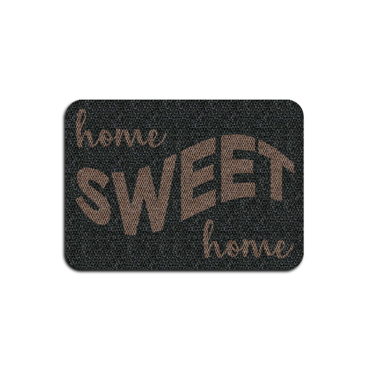 TAPETE DECORATIVO ELITEMAT DISEÑO HOME SWEET HOME CHARCOAL DE 0.70 X 0.50 MTS