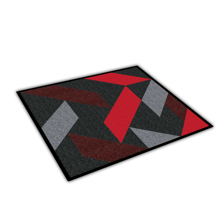 TAPETE DECORATIVO ELITEMAT DISEÑO GEOMETRICO RED DE 200 X 200 MTS