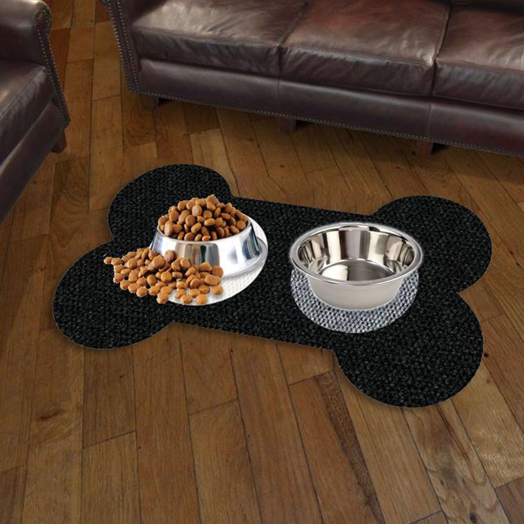 TAPETE PARA MASCOTAS PETMAT DISEÑO HUESO DE 0.60x0.40 CM NEGRO TAPETE PARA MASCOTAS PETMAT DISEÑO HUESO DE 0.60x0.40 CM NEGRO