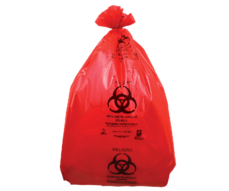 LRO-122-200 BOLSA ROJA PARA RESIDUOS BIOLOGICO INFECCIOSO 42 KG