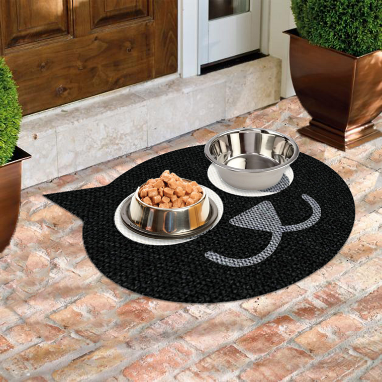 TAPETE PARA MASCOTAS PETMAT DISEÑO GATO DE 0.50x0.40 CM BLACK TAPETE PARA MASCOTAS PETMAT DISEÑO GATO DE 0.50x0.40 CM BLACK