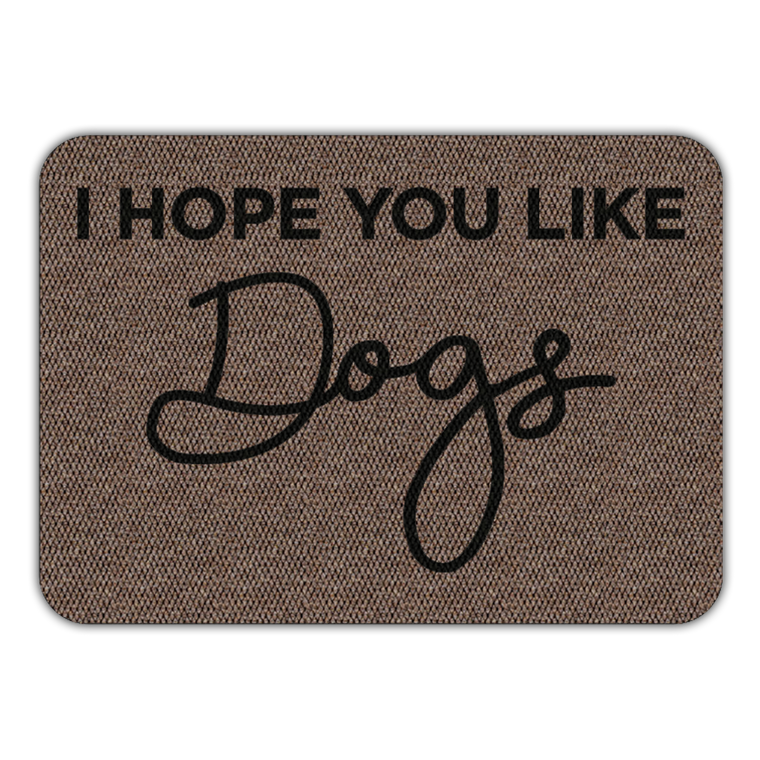 TAPETES PERSONALIZADOS ALPROSHOP | TAPETE DECORATIVO ELITEMAT DISEÑO LIKE DOGS BEIGE DE 0.70 X 0.50 MTS