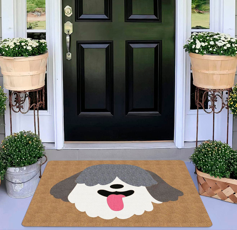 TAPETE PARA MASCOTAS PETMAT DISEÑO OLD ENGLISH SHEEPDOG DE 0.70X0.50 MTS SAND TAPETE PARA MASCOTAS PETMAT DISEÑO OLD ENGLISH SHEEPDOG DE 0.70X0.50 MTS SAND