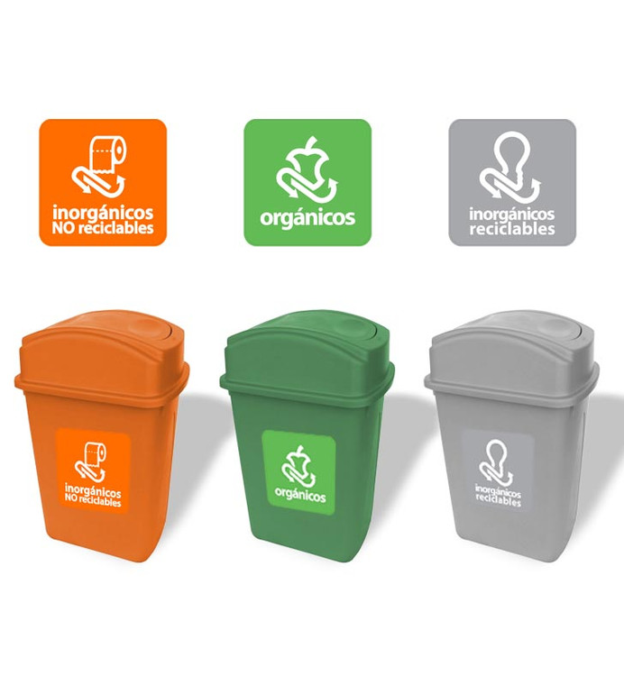 AlproShop® SABLON | CENTRO DE SEPARACION DE BASURA DE 3 DIVISIONES NORMA AMBIENTAL CDMX