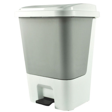 CESTO BLANCO DE PEDAL PARA BASURA INORGANICO 8521 IN SABLON