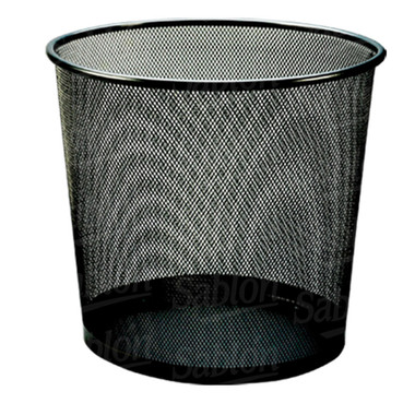 CESTO PARA OFICINA DE MALLA METALICA OVALADO Mod. 8045 NE