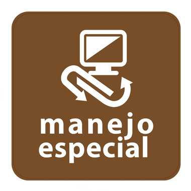 ETIQUETA DE VINIL AUTOADHERIBLE CAFE PARA RESIDUOS DE MANEJO ESPECIAL