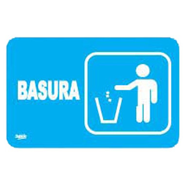 7970 SEÑAL PLACA RIGIDA "BASURA" - AlproShop.com